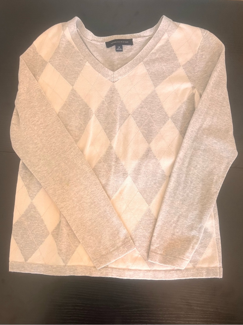 Tommy Hilfiger Grey Ribbed Turtleneck Sweater - Rory Gilmore / Preppy Vibes 🐝